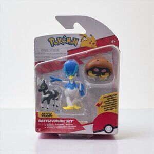 New Pokemon  3 - Piece Battle Figure Set Blitzle, Quaxwell & Kabuto New! RARE!!